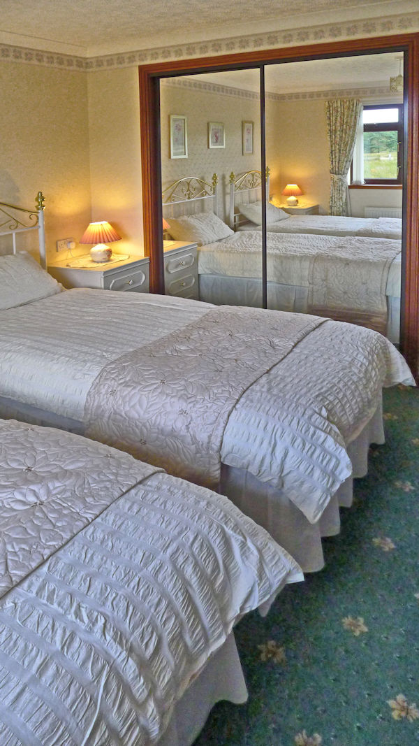 twin bedroom at 4 star B&B near Gairloch