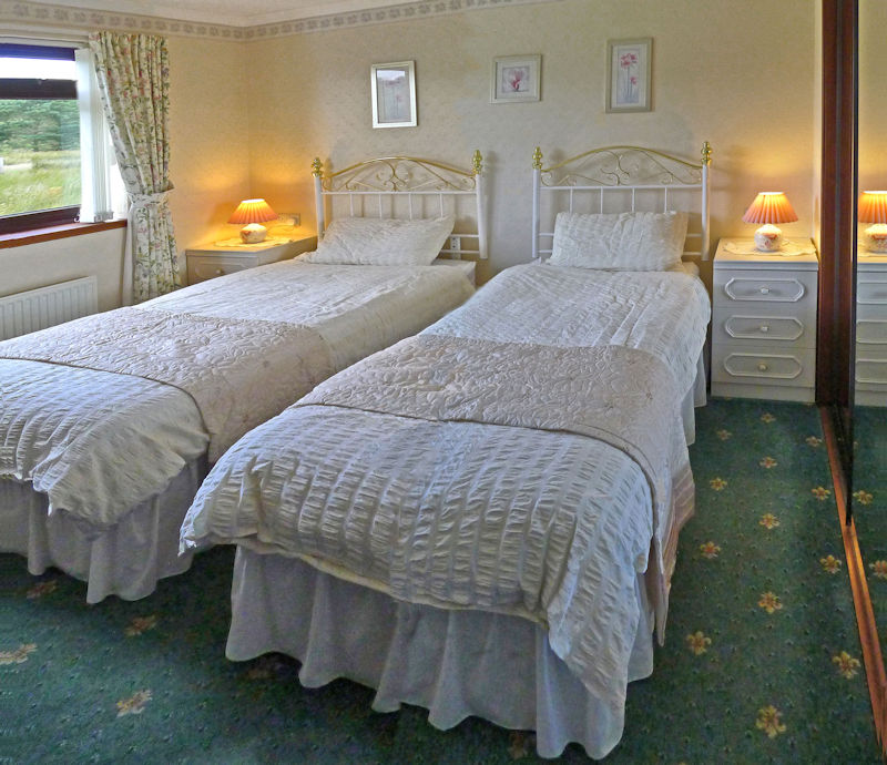 twin bedroom at 4 star B&B near Gairloch